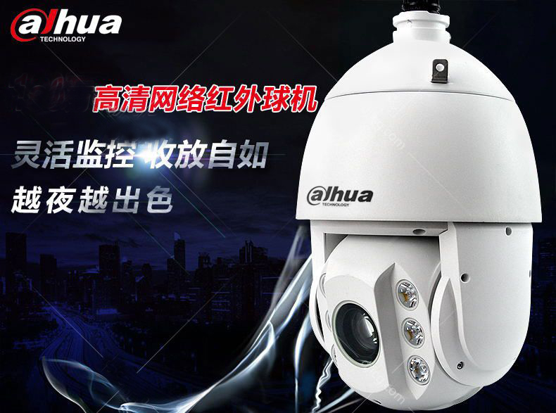 大华130/200/300/400/500万红外网络高清球机 